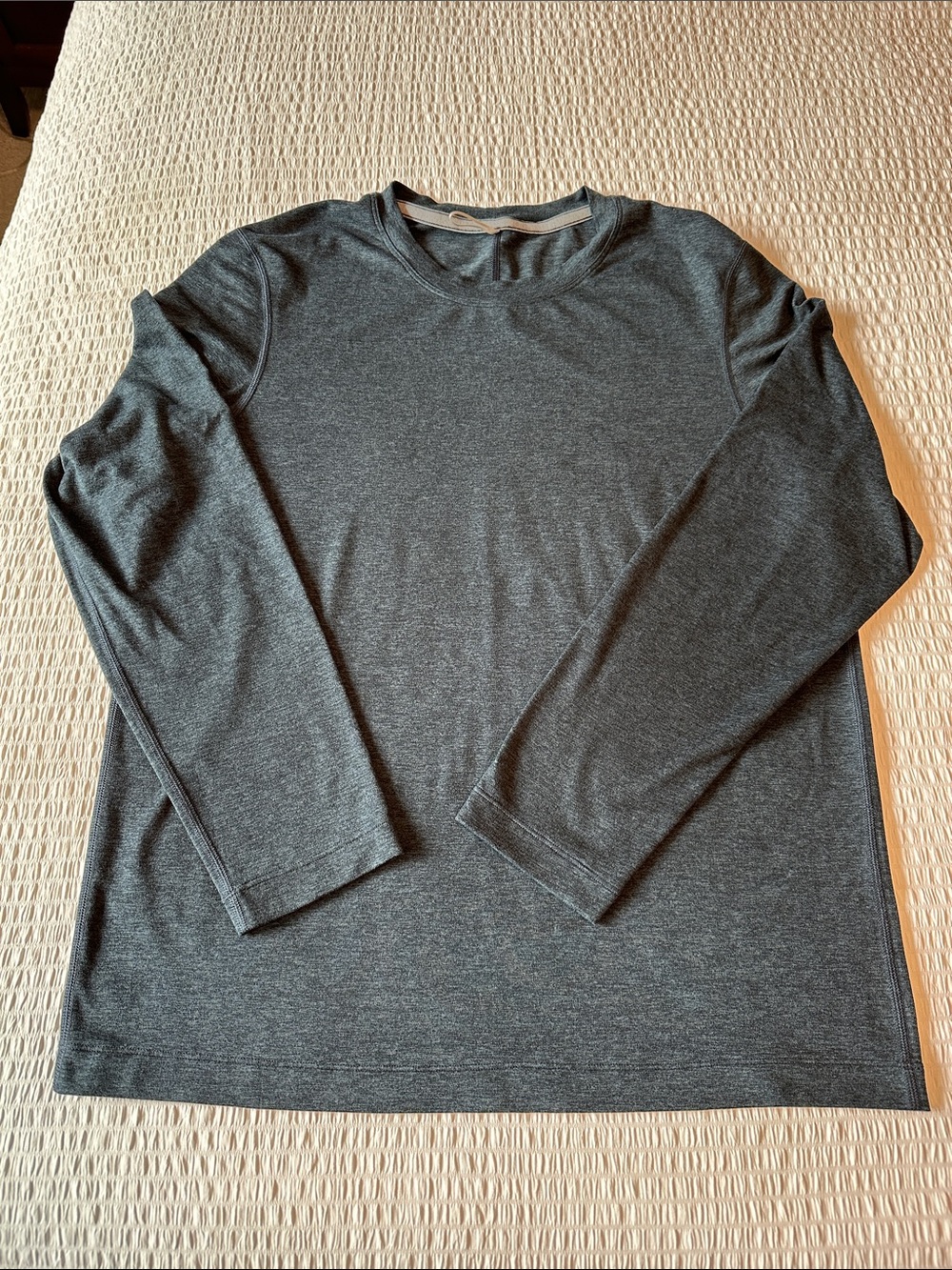 Mens Long-Sleeve Lululemon Crewneck Shirt - Navy Heather Small